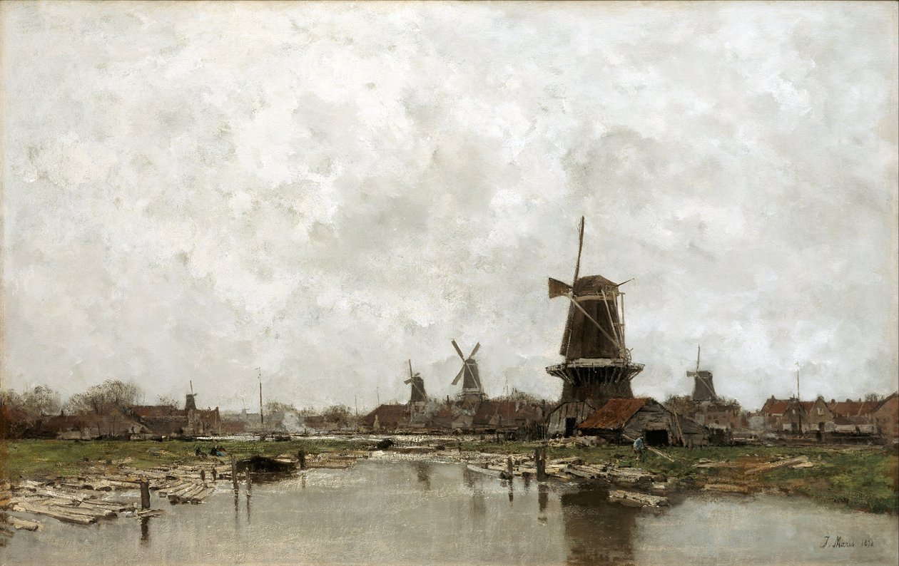 I cinque mulini a vento, 1878 da Jacob Henricus or Hendricus Maris
