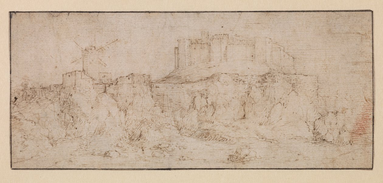 Paesaggio con castello su una roccia da Jacob I (attr.to) Savery