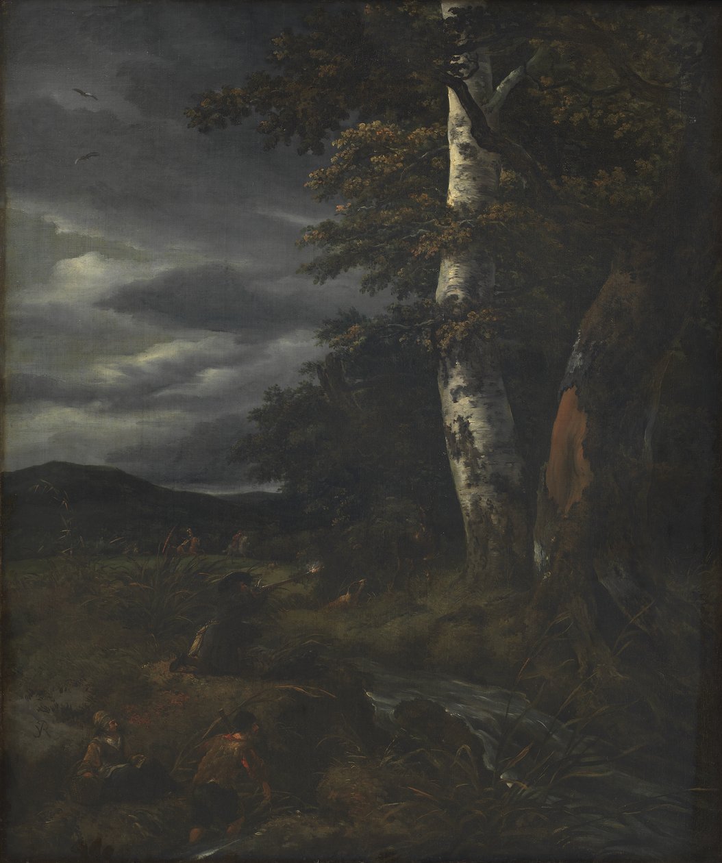 Paesaggio con scena di caccia da Jacob van Ruisdael