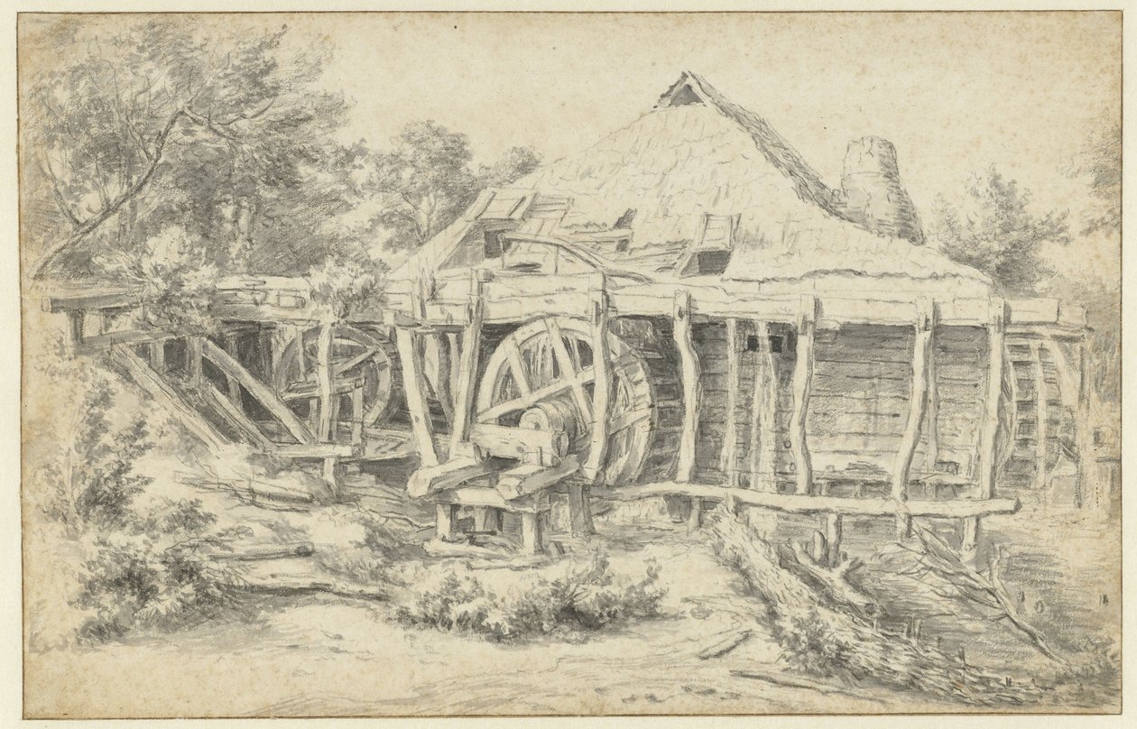 Vista di un mulino ad acqua da Jacob van Ruisdael