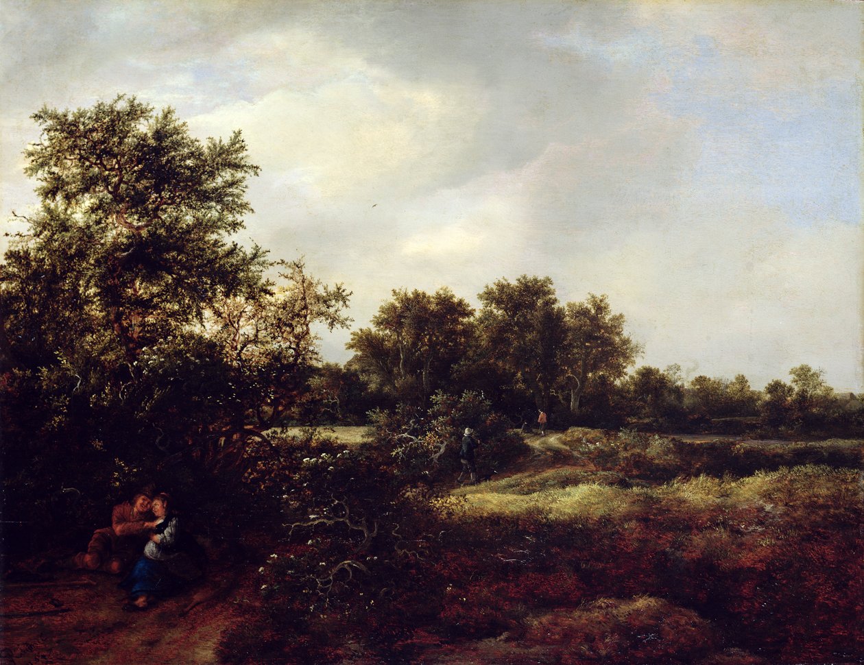 Paesaggio di dune con amanti da Jacob van Ruisdael