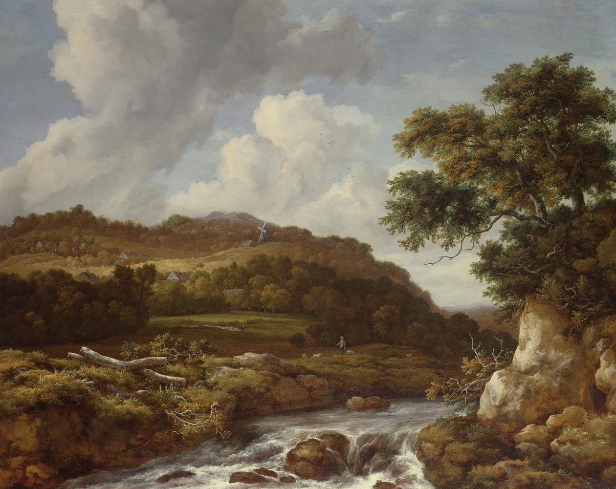 Paesaggio montuoso con un torrente da Jacob van Ruisdael