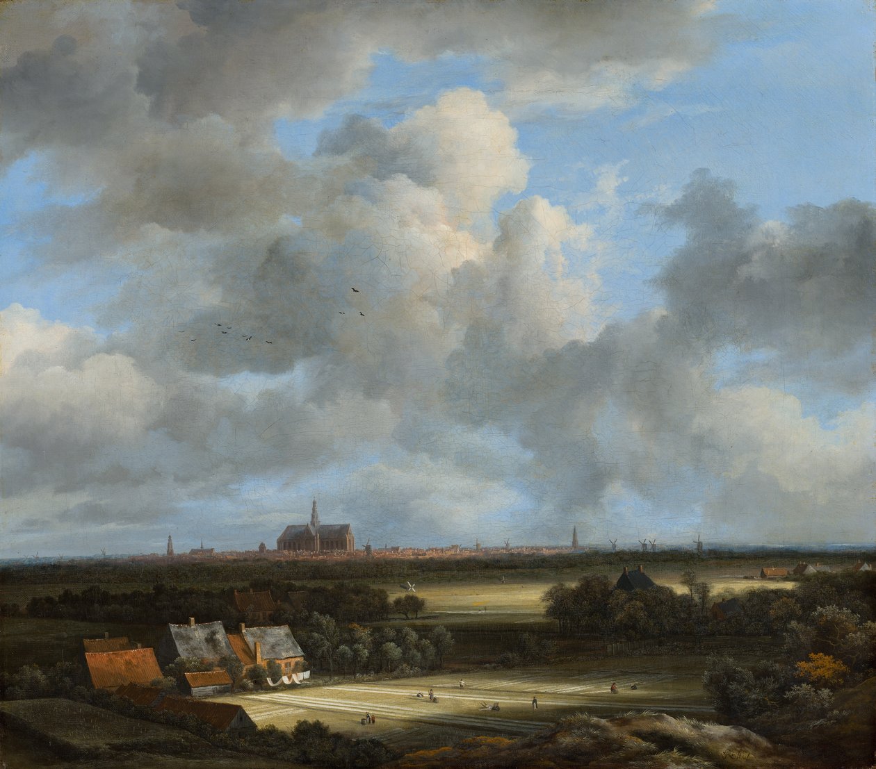 Veduta di Haarlem con Campi di Candeggio, c.1670-75 da Jacob van Ruisdael