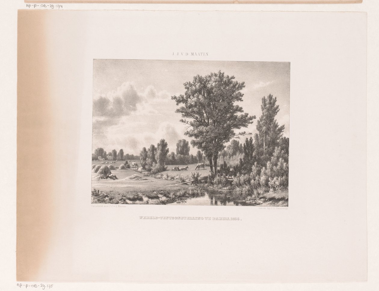 Paesaggio con mucche e pastore a riposo da Jacob Jan van der Maaten