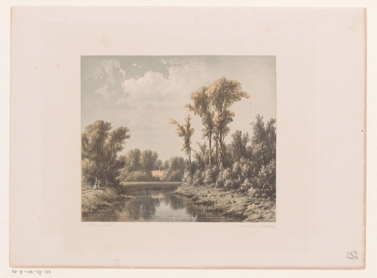 Paesaggio con fiume da Jacob Jan van der Maaten