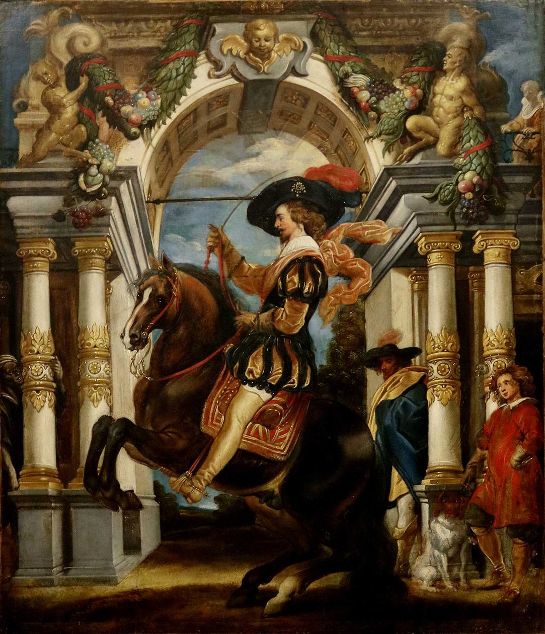 Un cavaliere che esegue la levade da Jacob Jordaens