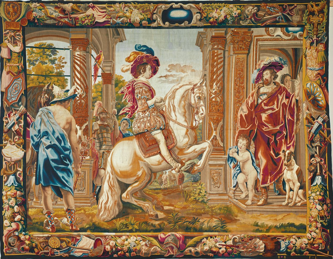 Una lezione di equitazione per il re Luigi XIII ... da Jacob Jordaens