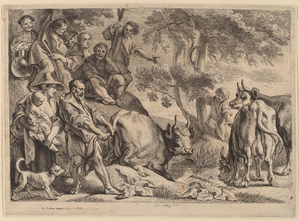 Caco ruba il bestiame di Ercole da Jacob Jordaens