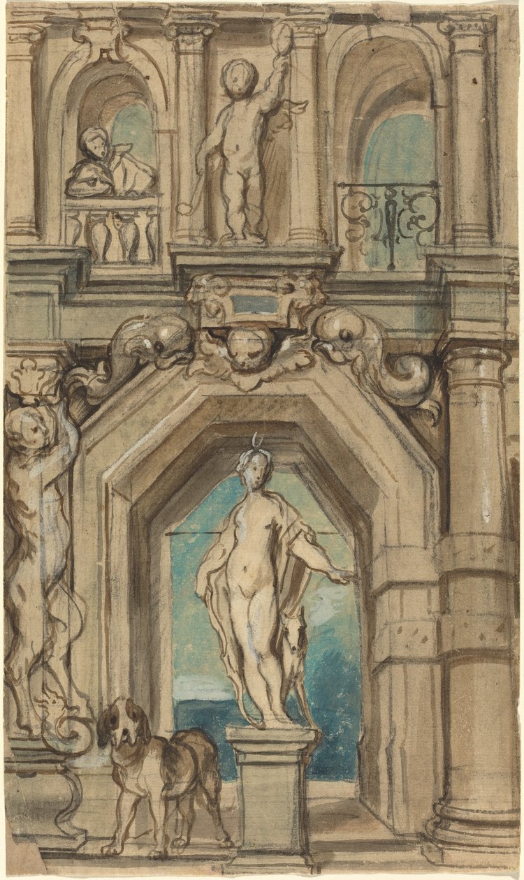 Design per una decorazione murale [recto] da Jacob Jordaens