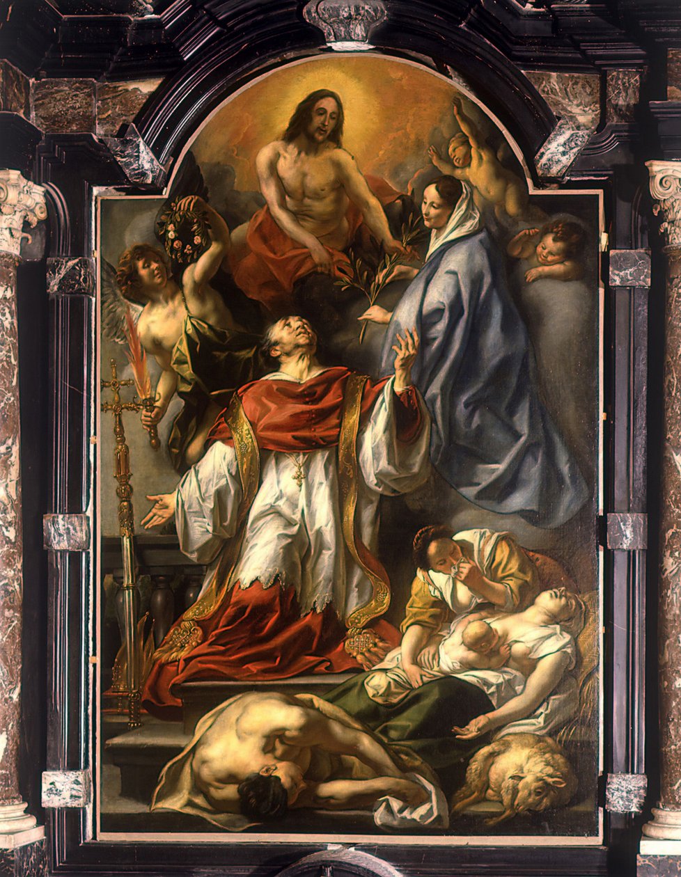 Olandese: San Carolus Borromeus intercede per i malati di peste Carolus Borromeus intercede per i malati di peste da Jacob Jordaens