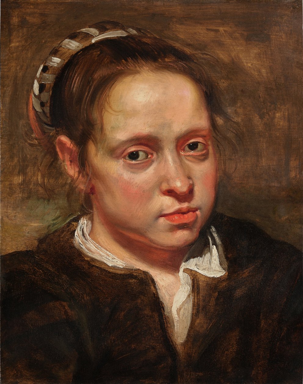 Studio della testa di una giovane donna da Jacob Jordaens