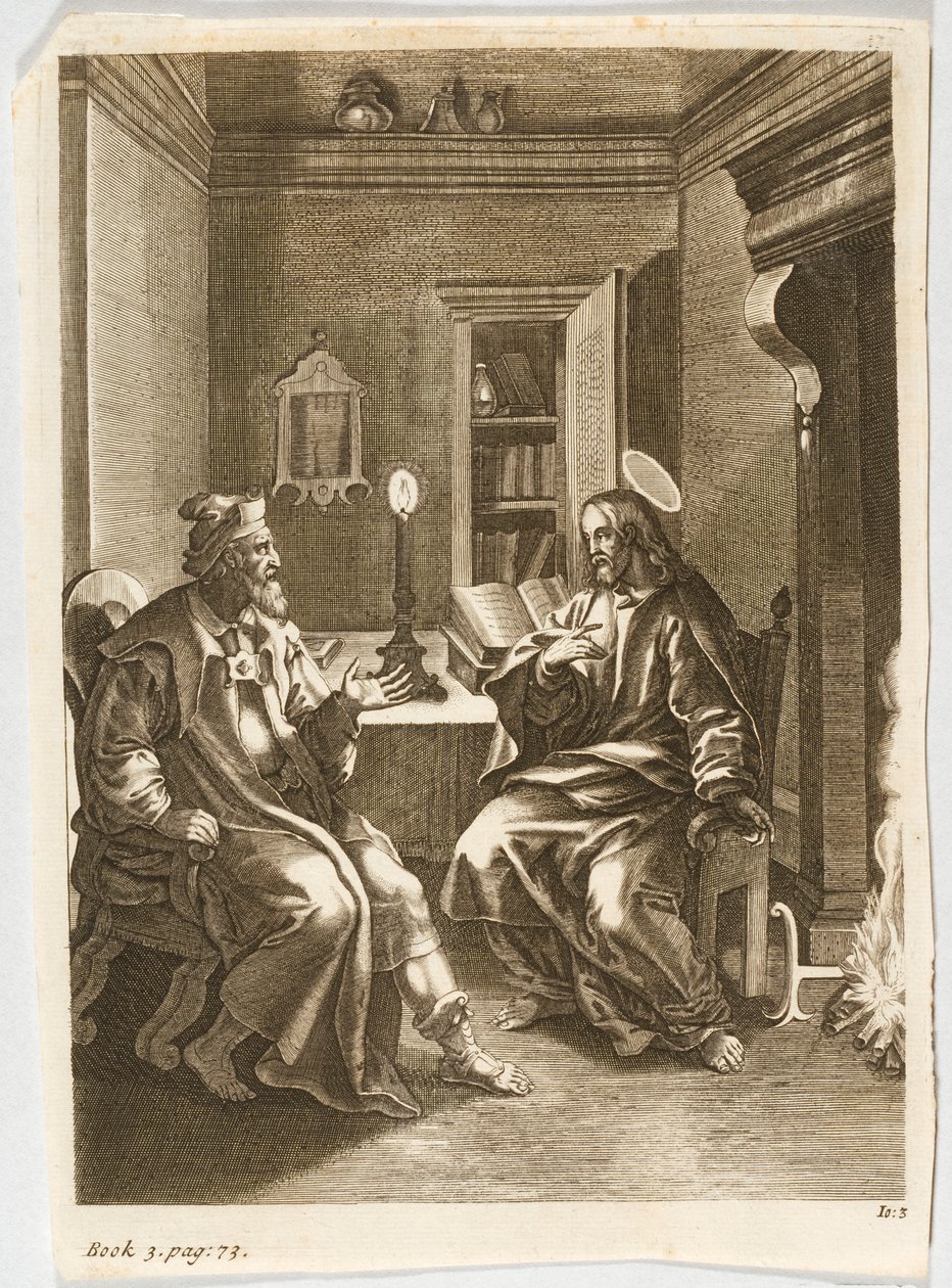 Gesù insegna a Nicodemo da Jacob Jordaens