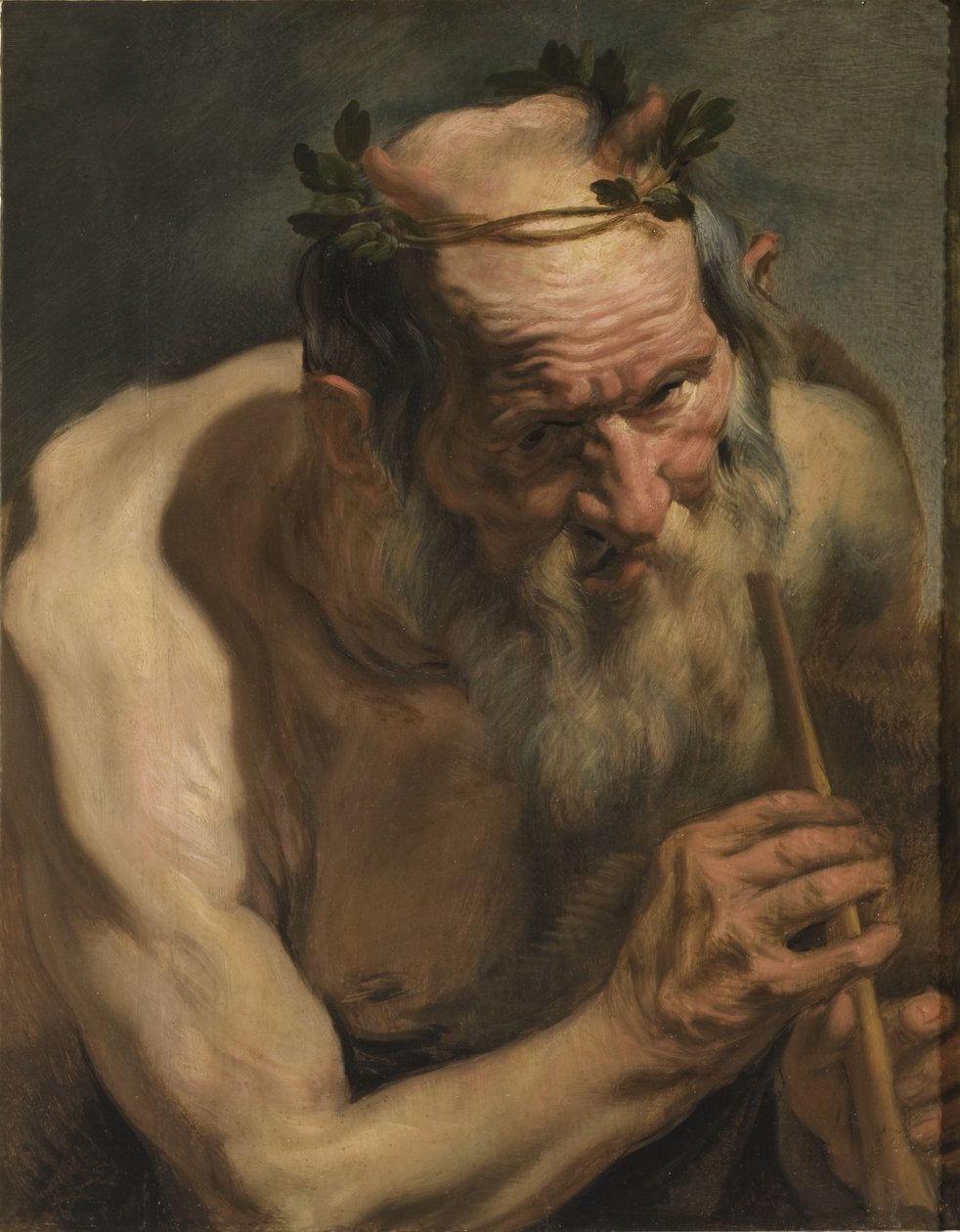 Vecchio satiro che tiene un flauto, c.1620 da Jacob Jordaens