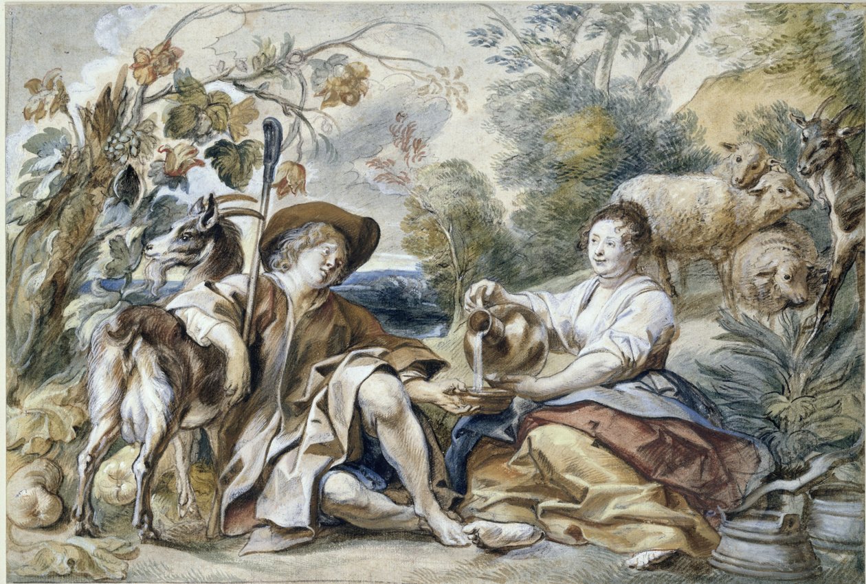 Coppia di pastori da Jacob Jordaens