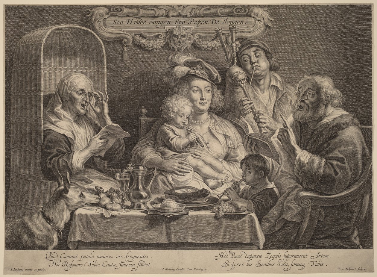 Come cantano i vecchi, così cinguettano i giovani da Jacob Jordaens