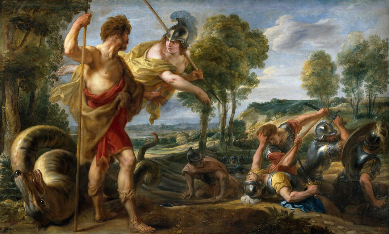 Spagnolo:  Cadmo e Minerva Cadmo e Minerva da Jacob Jordaens