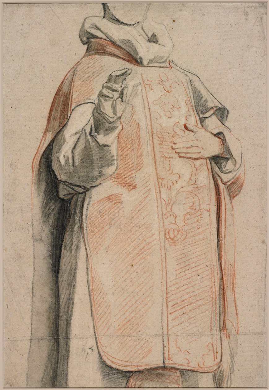 Studio di una figura in abiti sacerdotali da Jacob Jordaens