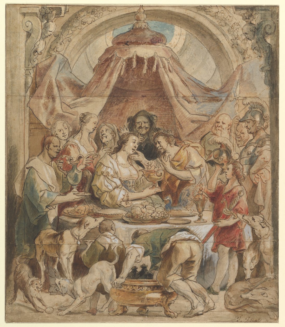 Il banchetto di Antonio e Cleopatra da Jacob Jordaens