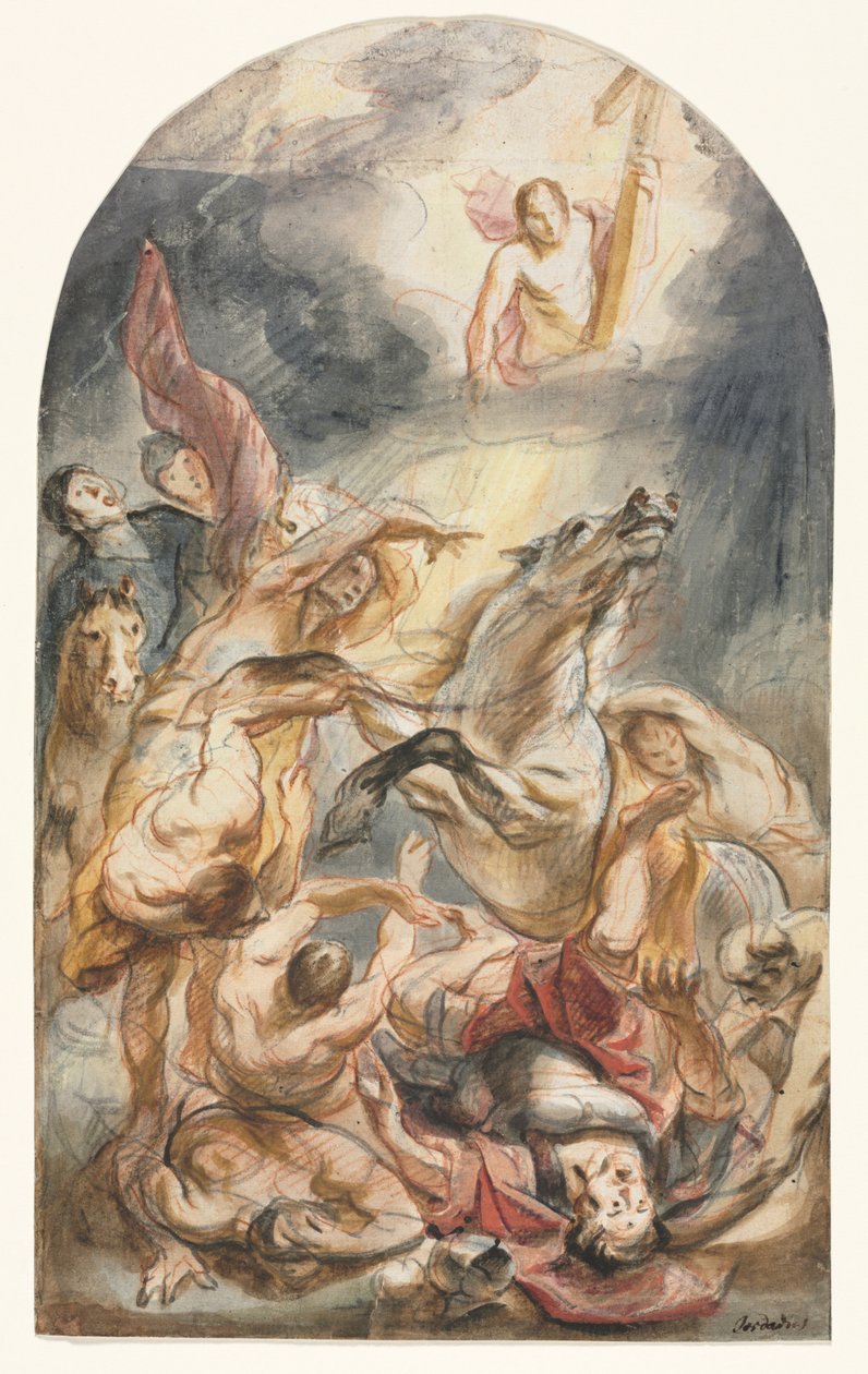 La conversione di Saulo con Cristo e la croce, c. 1645-1647 da Jacob Jordaens