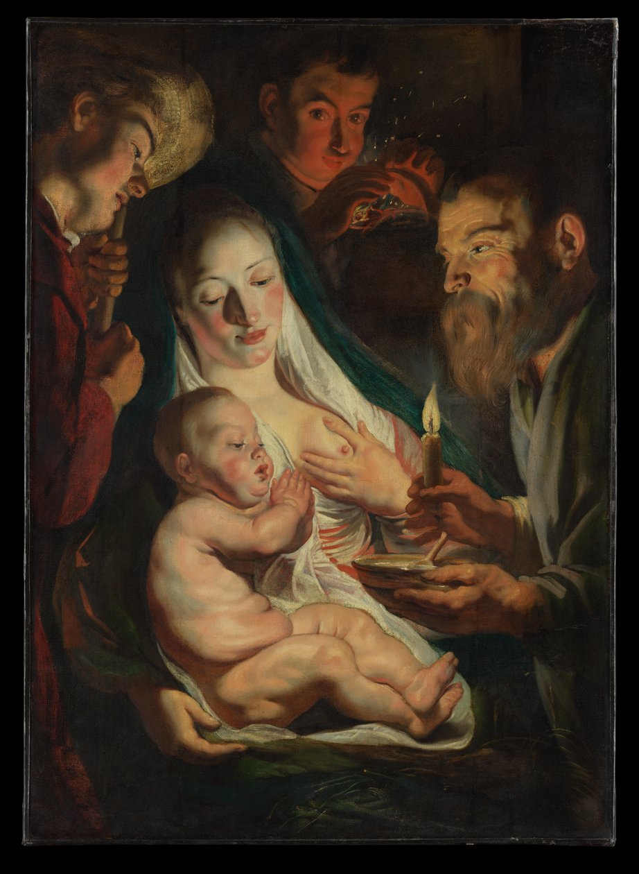 La Sacra Famiglia con pastori da Jacob Jordaens