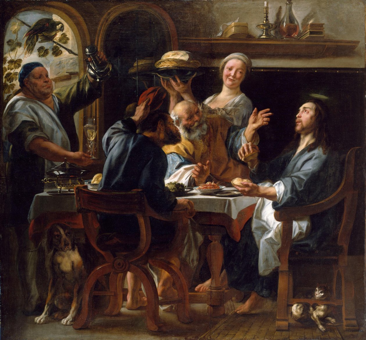 La cena a Emmaus da Jacob Jordaens