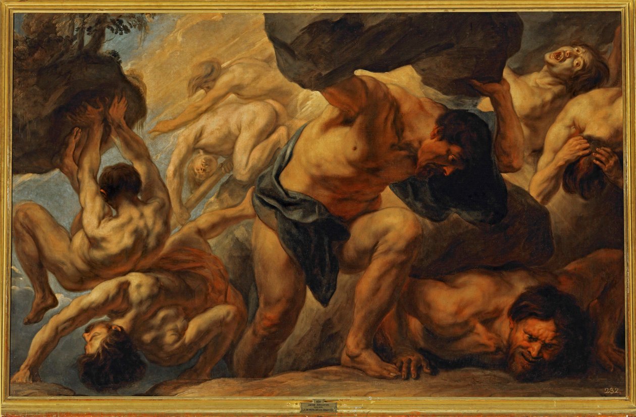 La sconfitta dei Titani... (dipinto su tela) da Jacob Jordaens