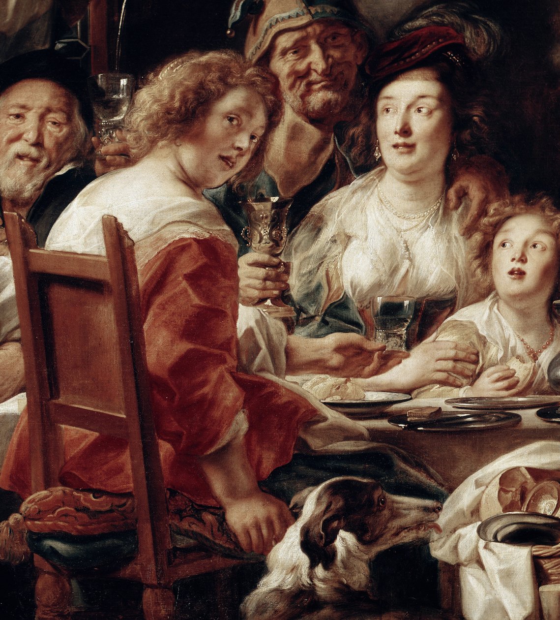 Il re beve (dettaglio) da Jacob Jordaens
