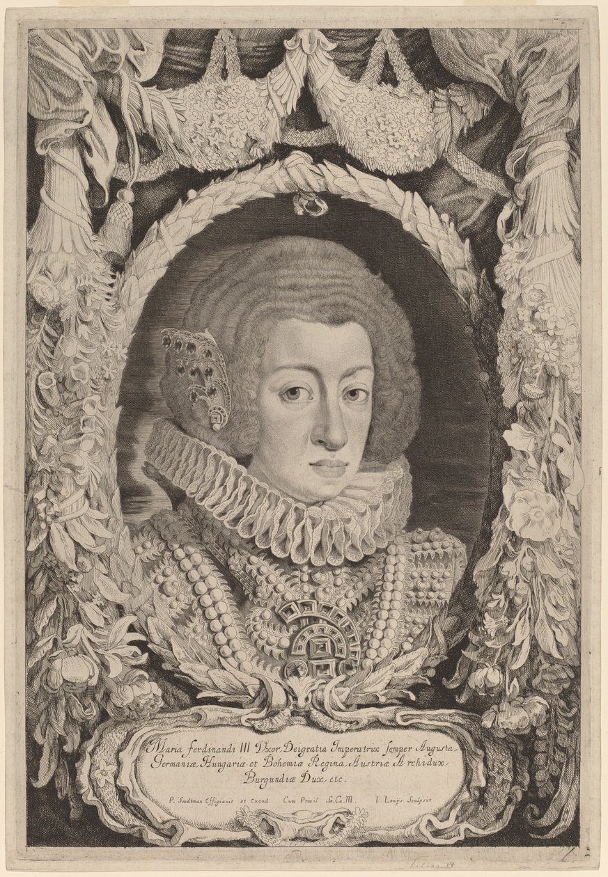 Maria Anna di Spagna da Jacob Louis after Pieter Claesz Soutman
