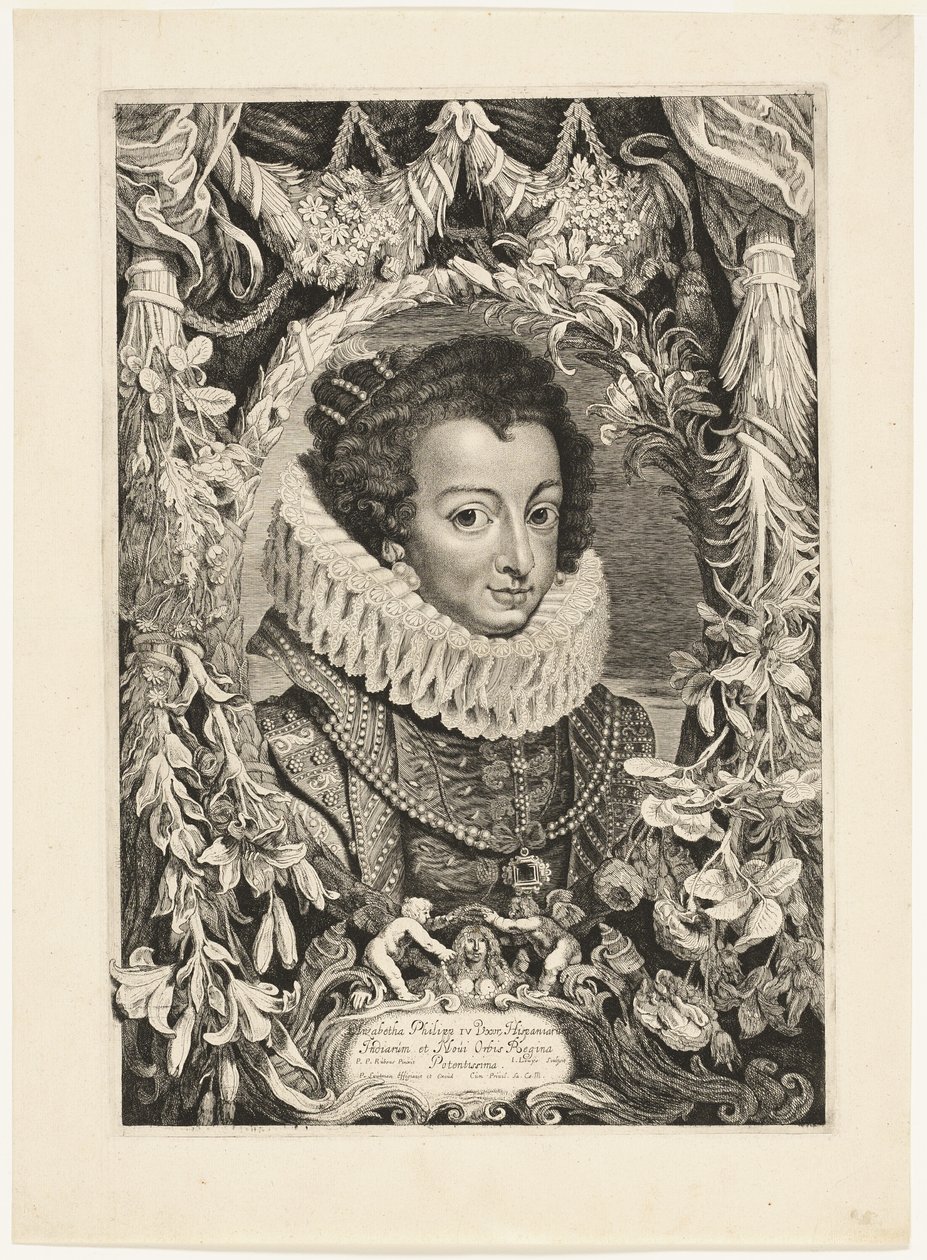 Elisabetta di Borbone, Regina di Spagna, tavola 13 da Duces Burgundiae (Duchi di Borgogna) da Jacob Louys