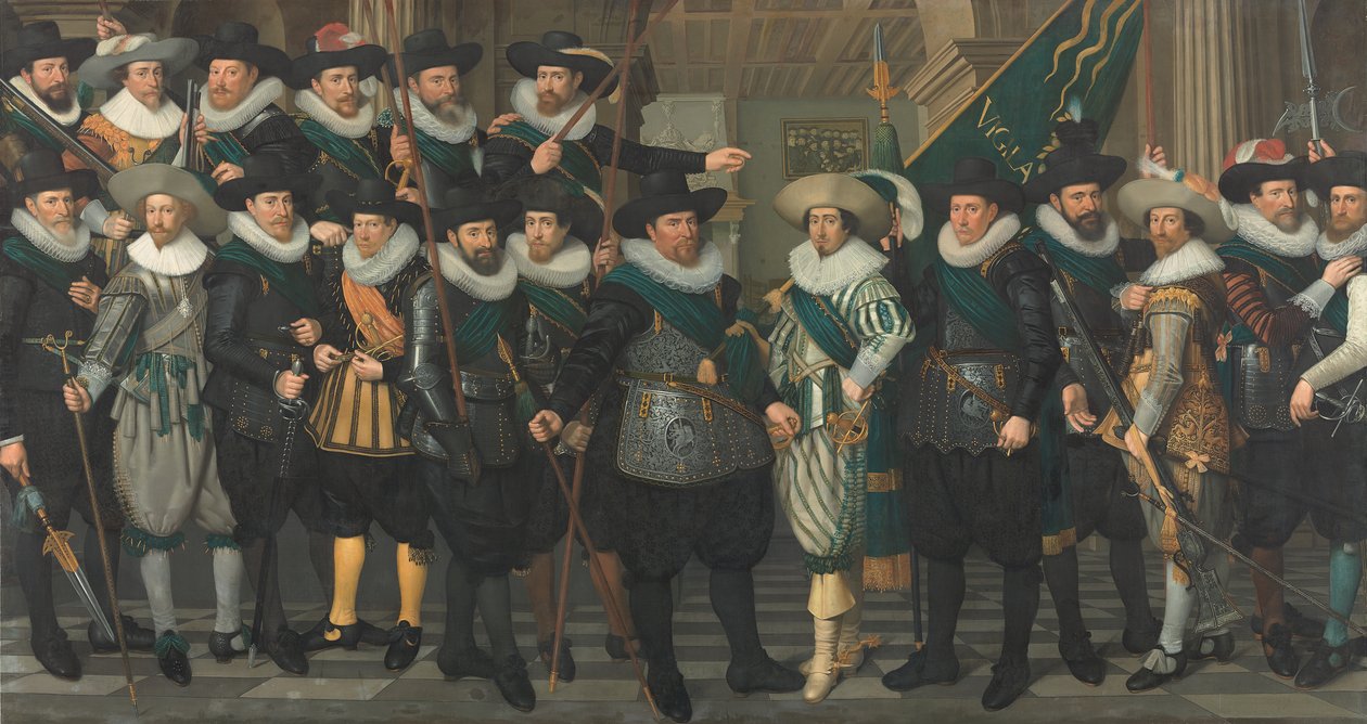 Guardie civiche della compagnia del capitano Jacob Pieterszn Hooghkamer e del tenente Pieter Jacobszn van Rijn da Jacob Lyon
