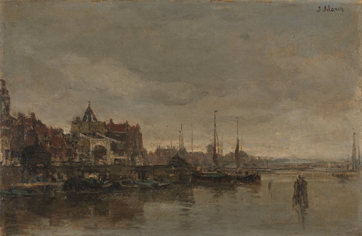 La Schreierstoren con il ponte sul Gelderse Kade ad Amsterdam da Jacob Maris