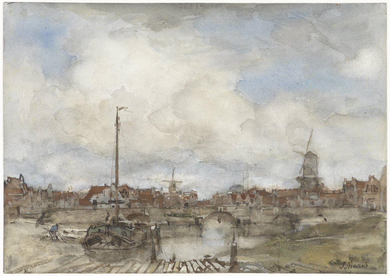 Veduta di una città da Jacob Maris