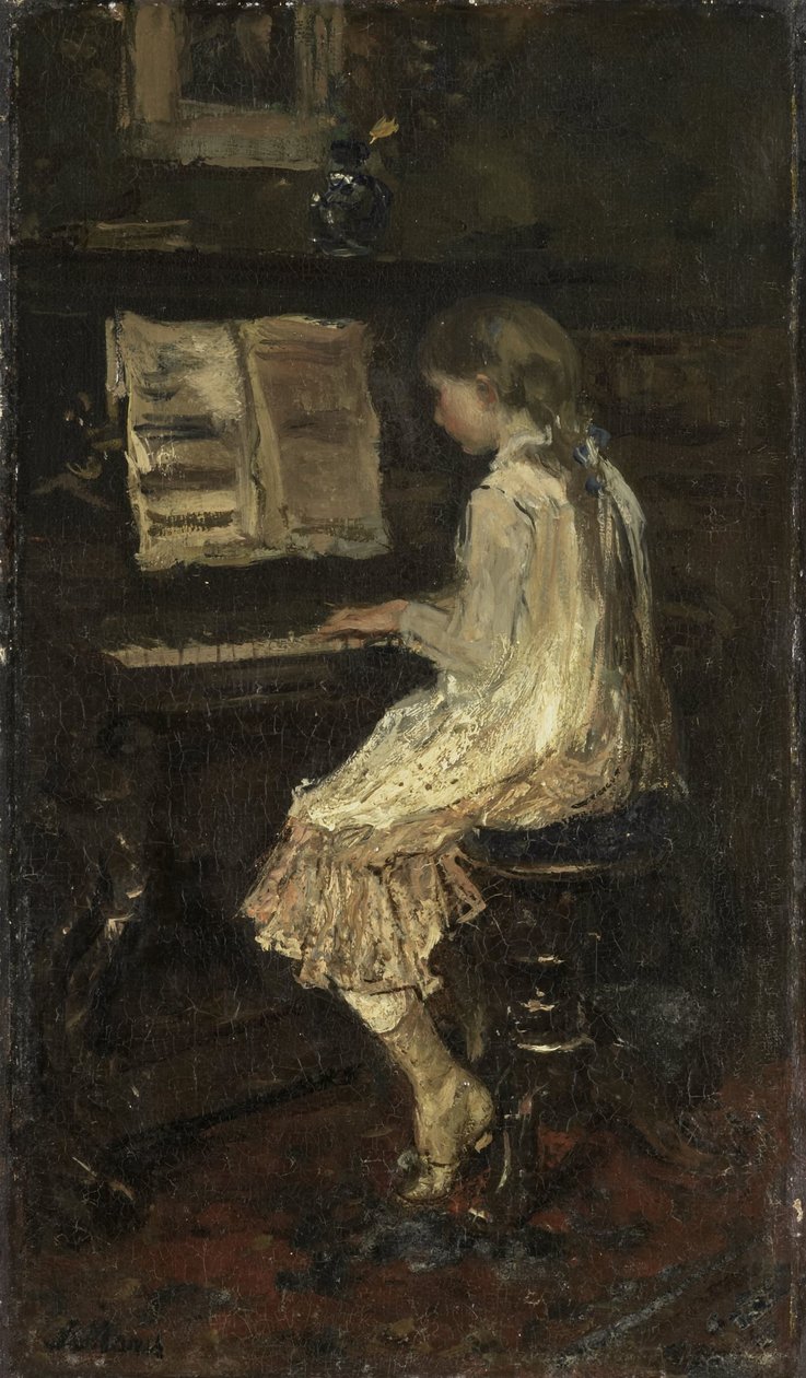 Ragazza al pianoforte da Jacob Maris