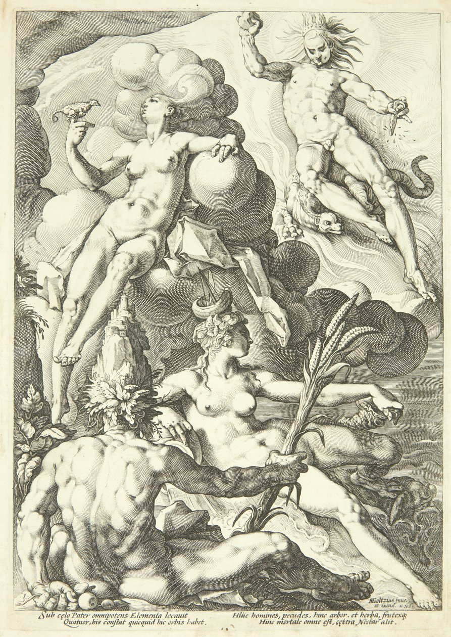 I quattro elementi da Jacob Matham