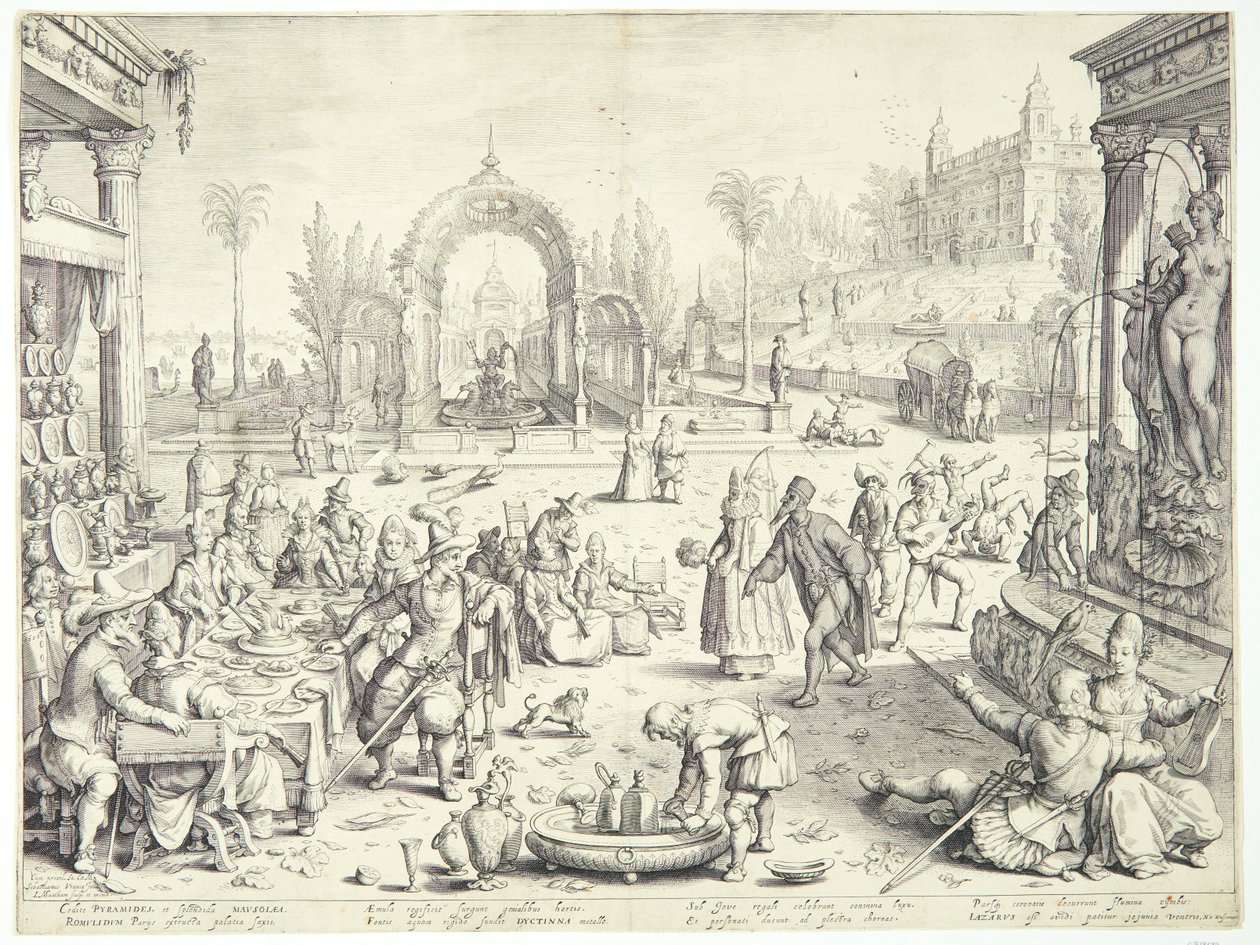 Il ricco e Lazzaro da Jacob Matham