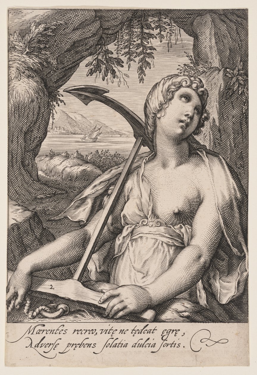 La speranza, da Le sette virtù da Jacob Matham