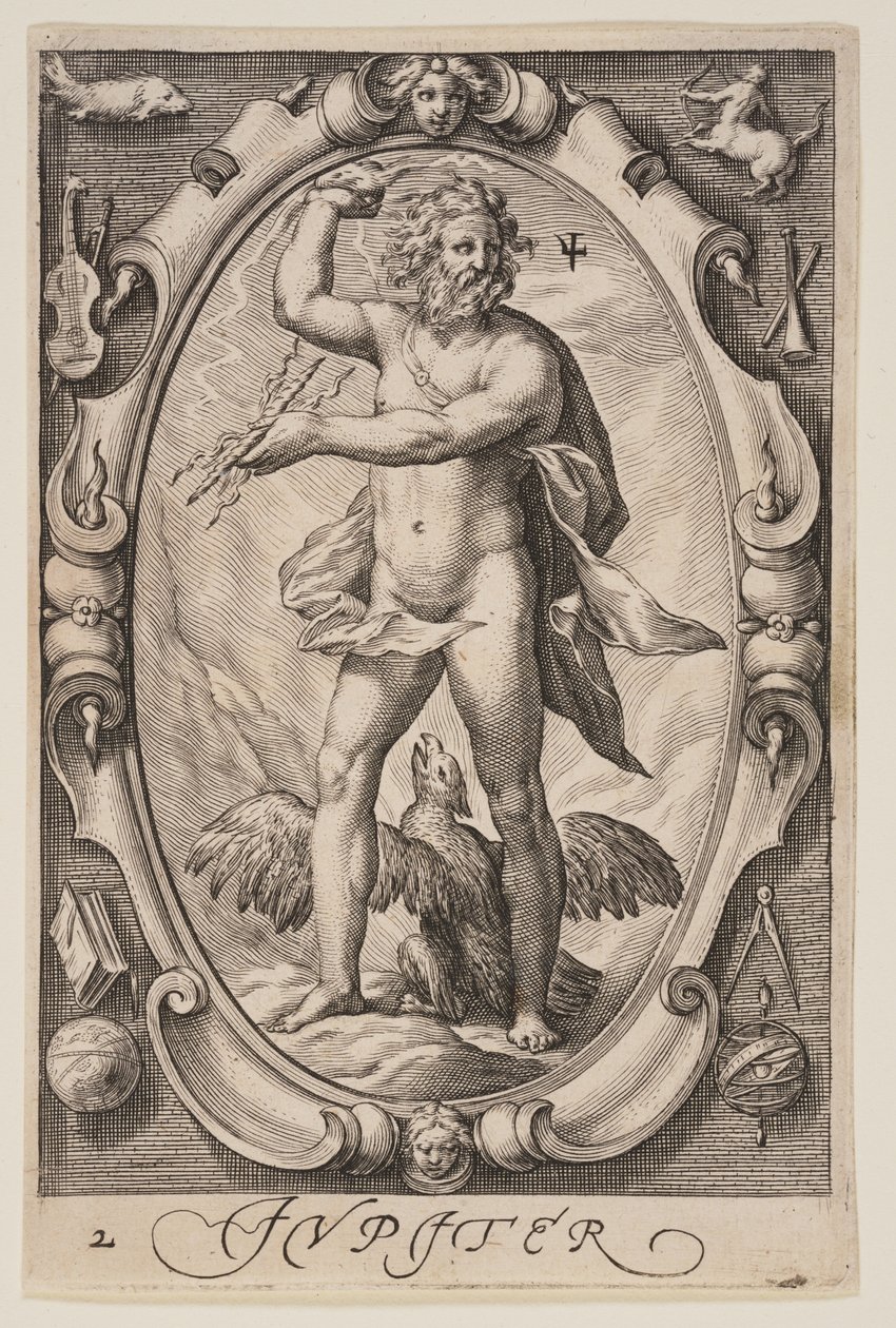 Giove, da I sette pianeti da Jacob Matham