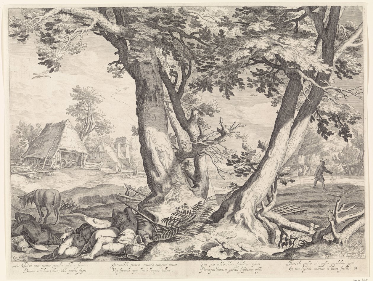 Paesaggio con la parabola del seminatore da Jacob Matham