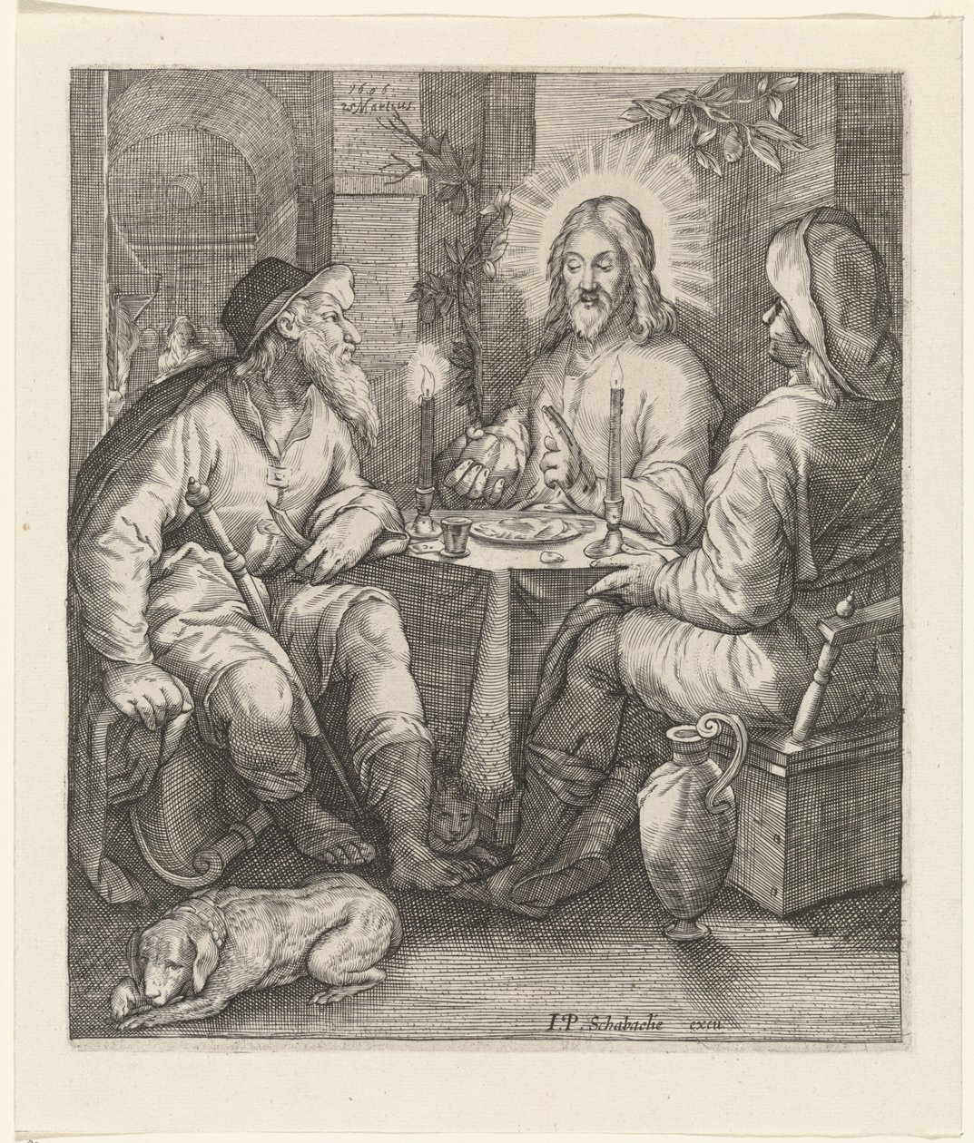 Cena in Emmaus da Jacob Matham