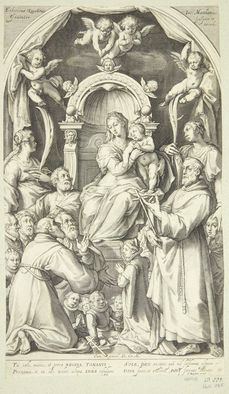 Maria e il bambino con mecenati e santi (Santa Lucia, Caterina d