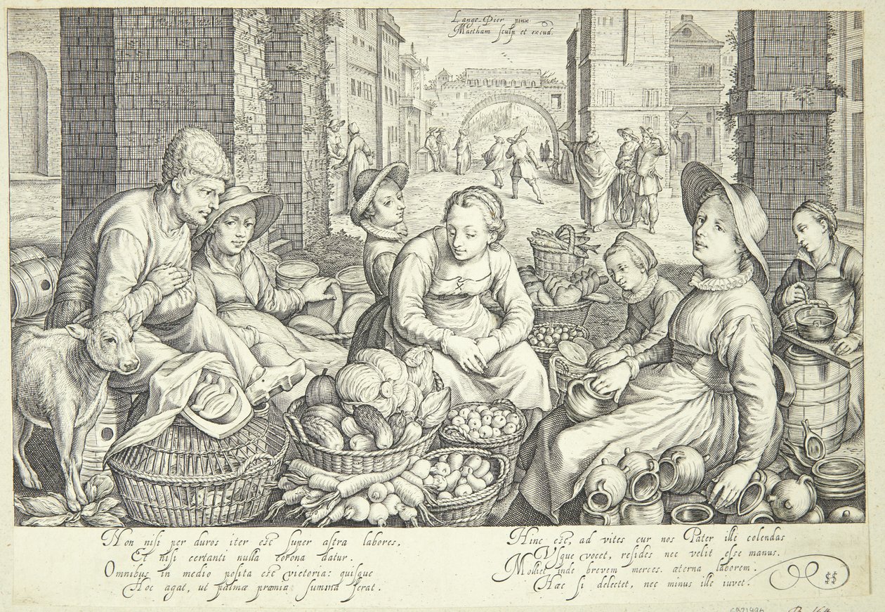 Scena di Mercato in una Città da Jacob Matham