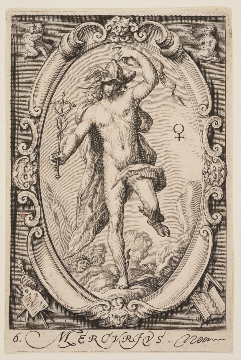 Mercurio, da I sette pianeti da Jacob Matham