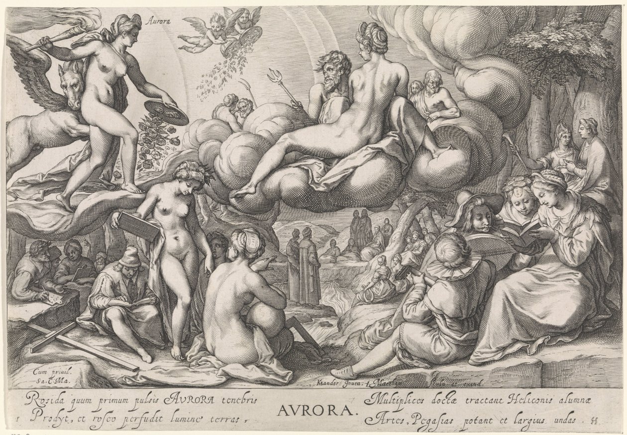 Mattina (Aurora), Avrora, Le quattro ore del giorno (titolo della serie) da Jacob Matham