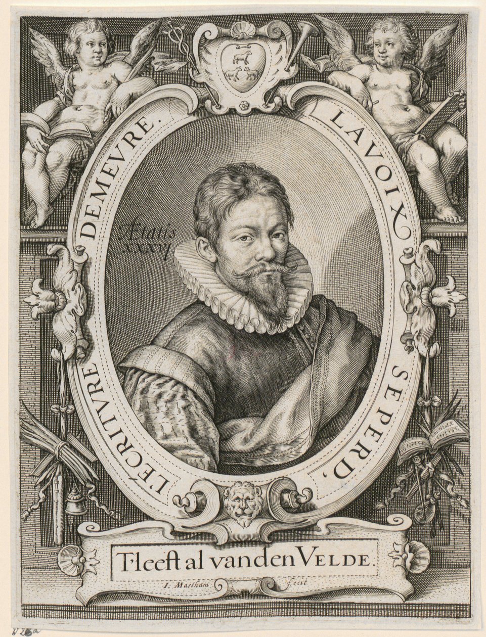 Ritratto di Jan van de Velde il Vecchio da Jacob Matham