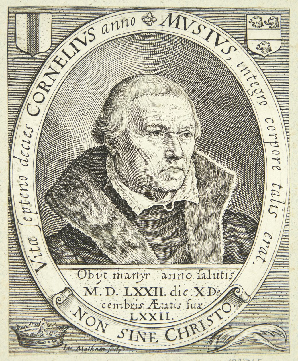 Ritratto di Cornelis Musius da Jacob Matham