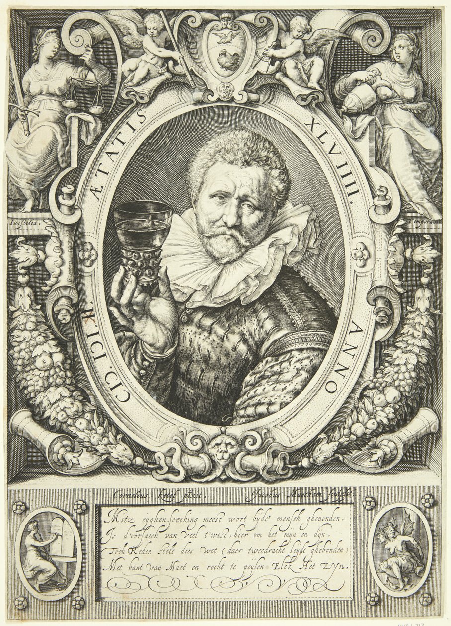 Ritratto di Vincent Jacobsz. Coster da Jacob Matham