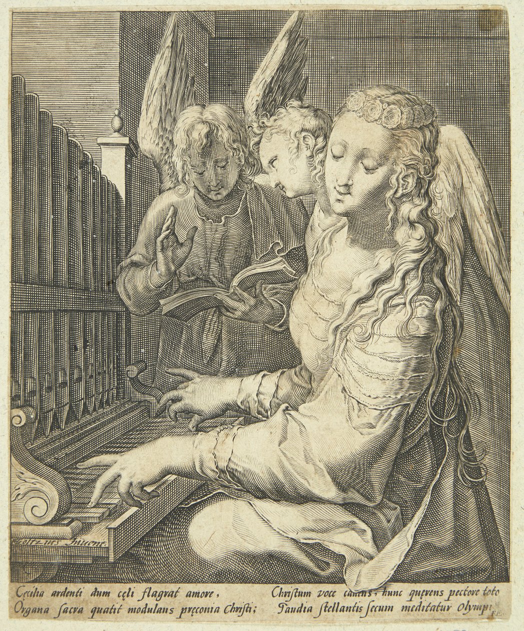 Santa Cecilia che suona l