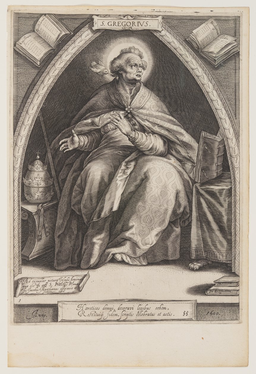 San Gregorio, da I padri della Chiesa da Jacob Matham