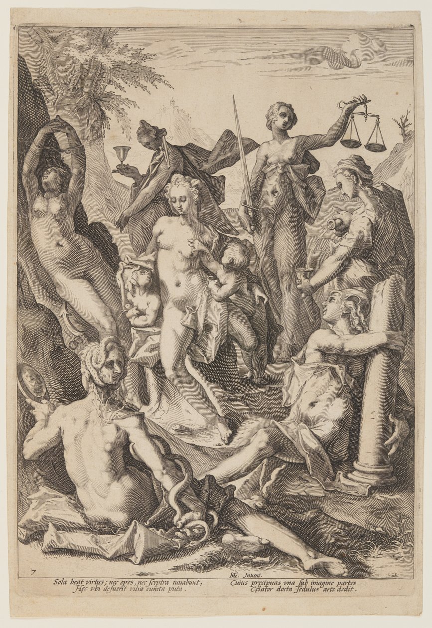 Le sette virtù da Jacob Matham