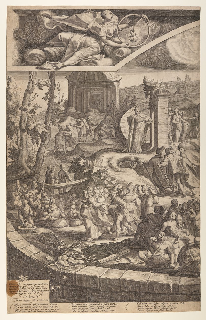 La tavola di Cebes (tavola 1) da Jacob Matham